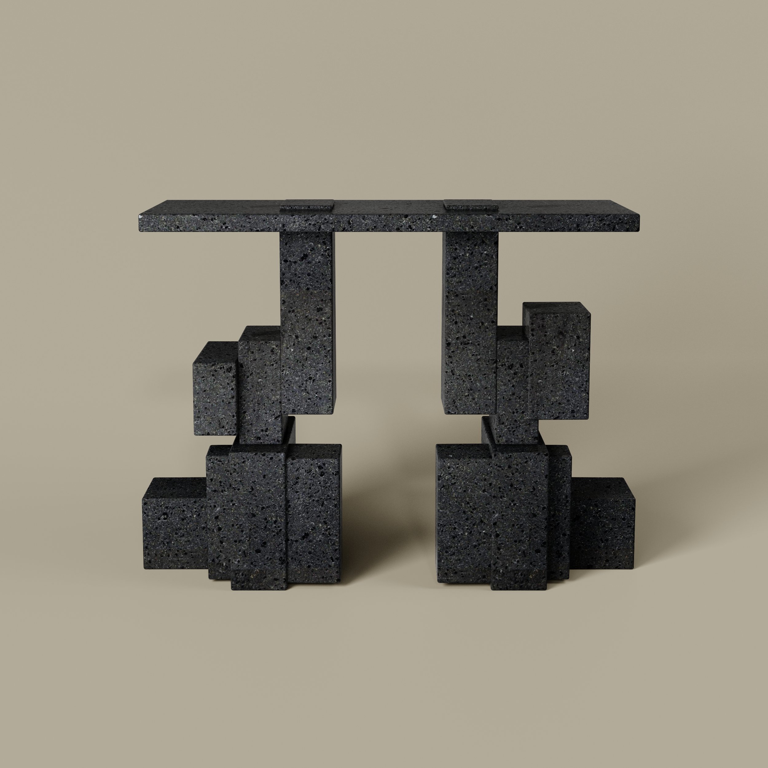 Console Adobe - front view - Lava stone.jpg