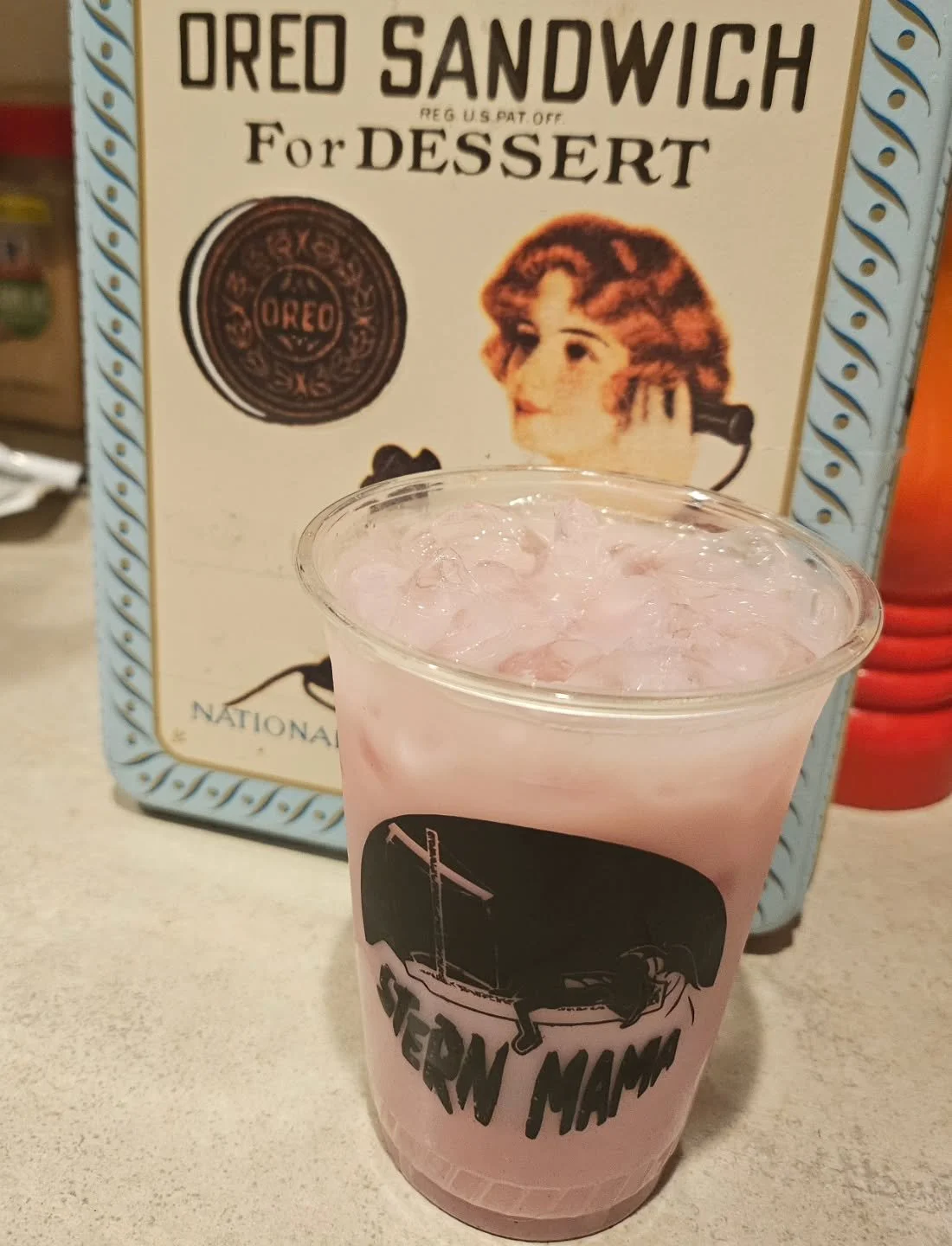 Looking for a sweet treat? Try our new Red 40 cocktail:

1.5 oz Stern Mama spiced flavored rum
Horchata
Squirt of red food coloring

Pour over ice and enjoy!