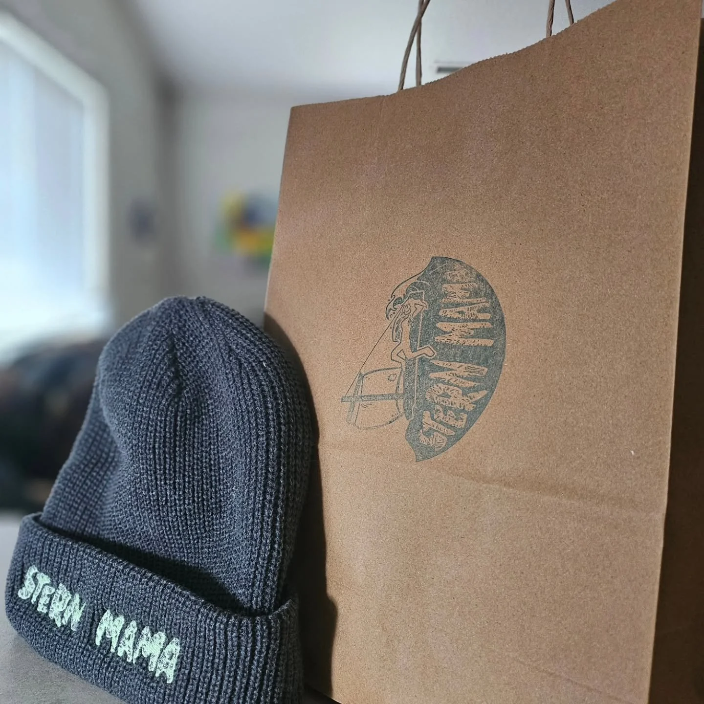 Oops! We stamped one bag sideways, which gives us an opportunity for another Stern Mama beanie giveaway! 

Stop by our booth at any of the following events this September and request a bag. If you get the sideways stamped bag, you get a free beanie!
