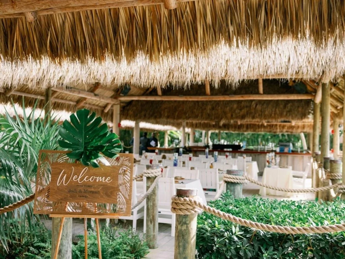 Wedding Reception | Beachfront Tikis | Photo by Iris Moore Photography