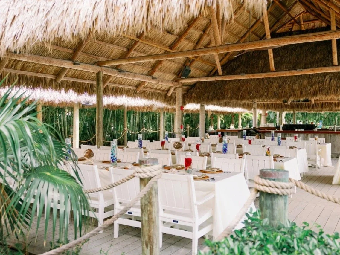 Wedding Reception | Beachfront Tikis | Photo by Iris Moore Photography