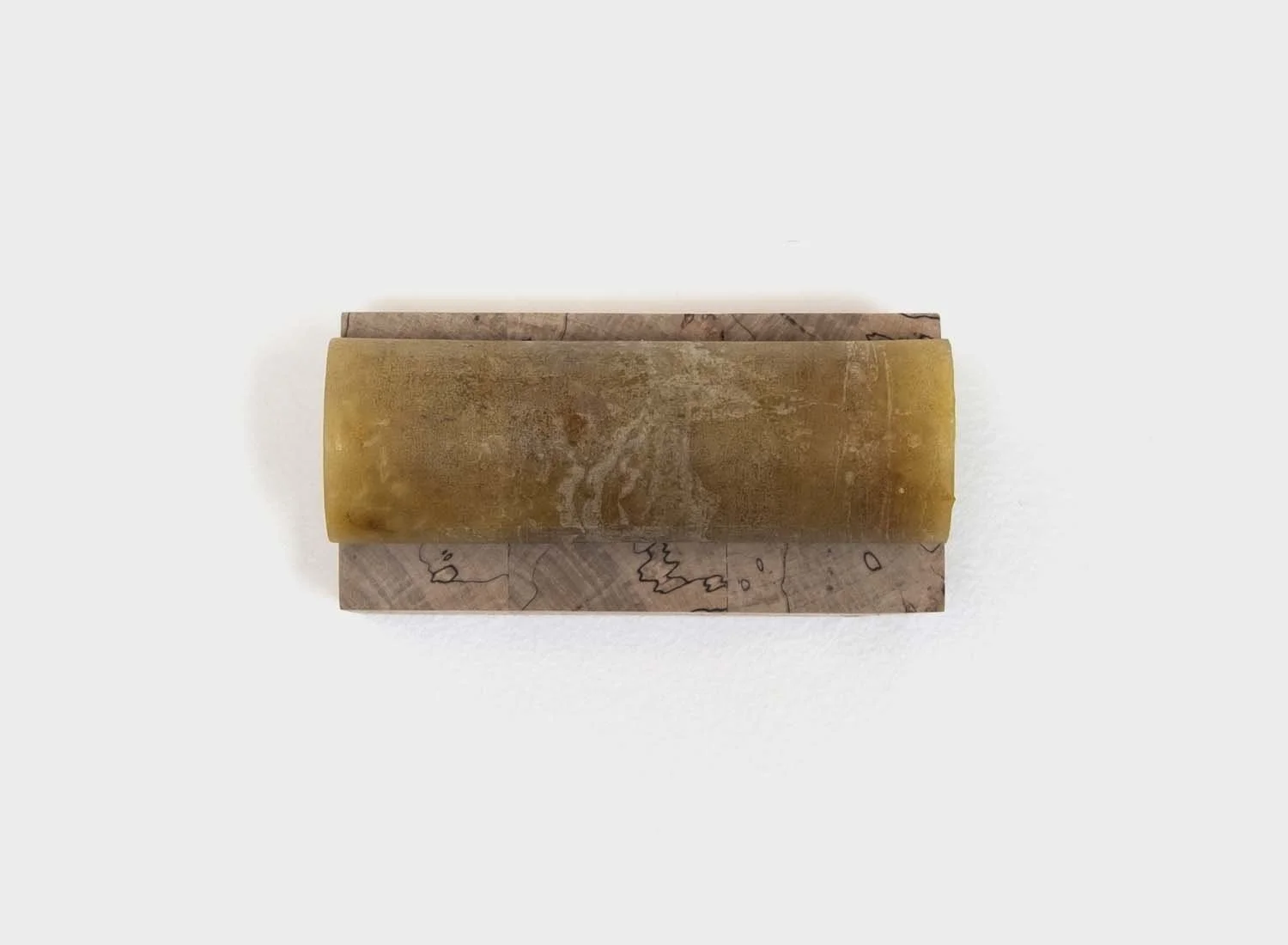 It Didn't Start With Me, 2025. Wood, wax, dandelions, and keyhole hanger, 6 x 3 x 5 in  (15 x 7.5 x 12.5 cm)