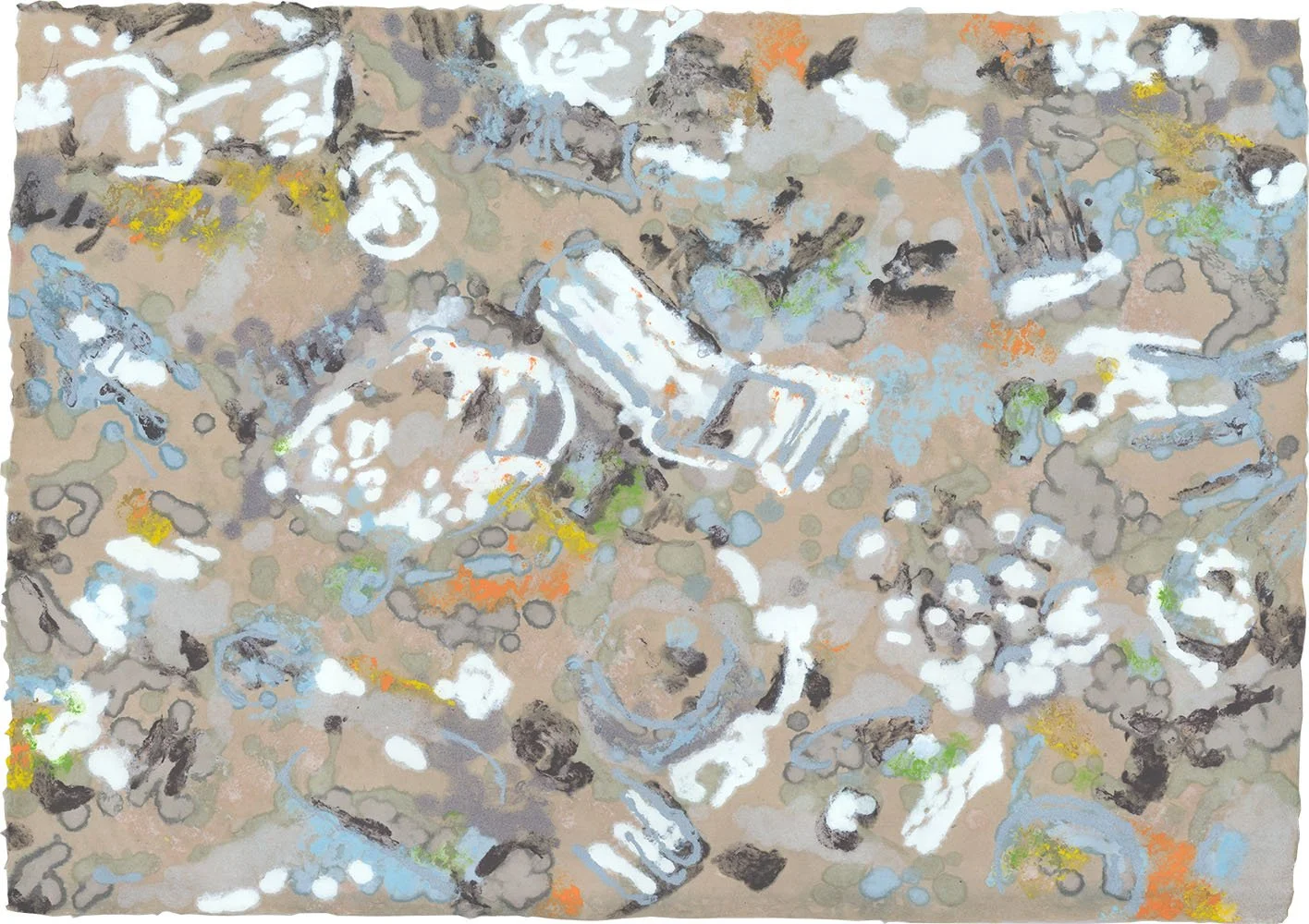 Rotten Residuals, 2024. Abaca, cotton, and pigments, 32 x 23 in (79.5 x 56.7 cm)
