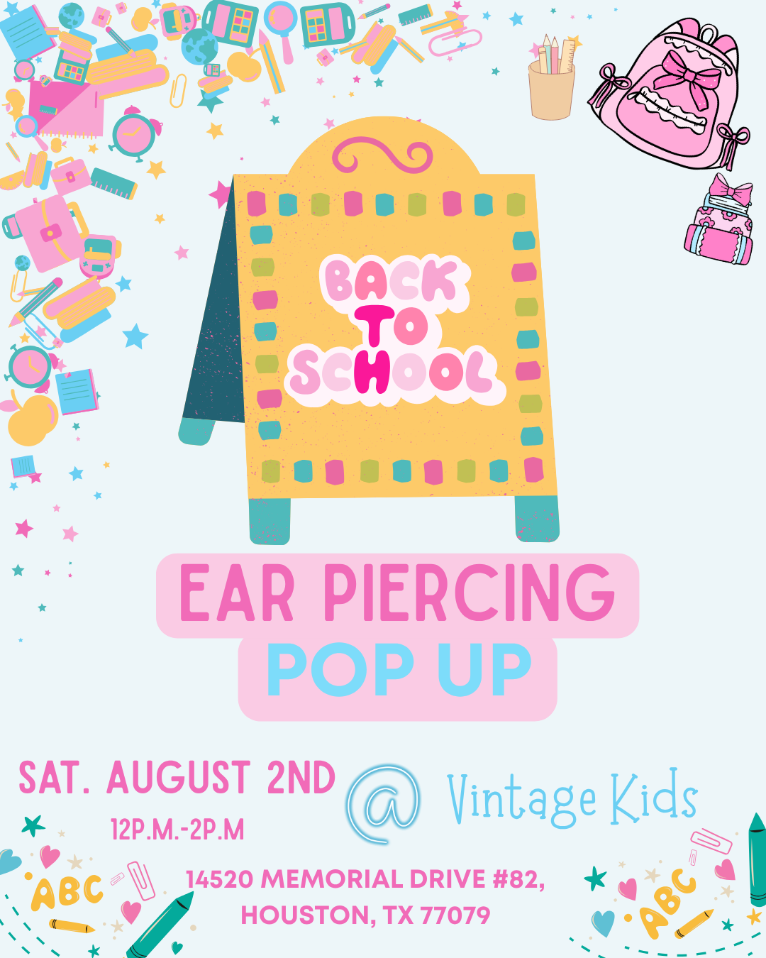 Ear Piercing Pop Up At Vintage Kids