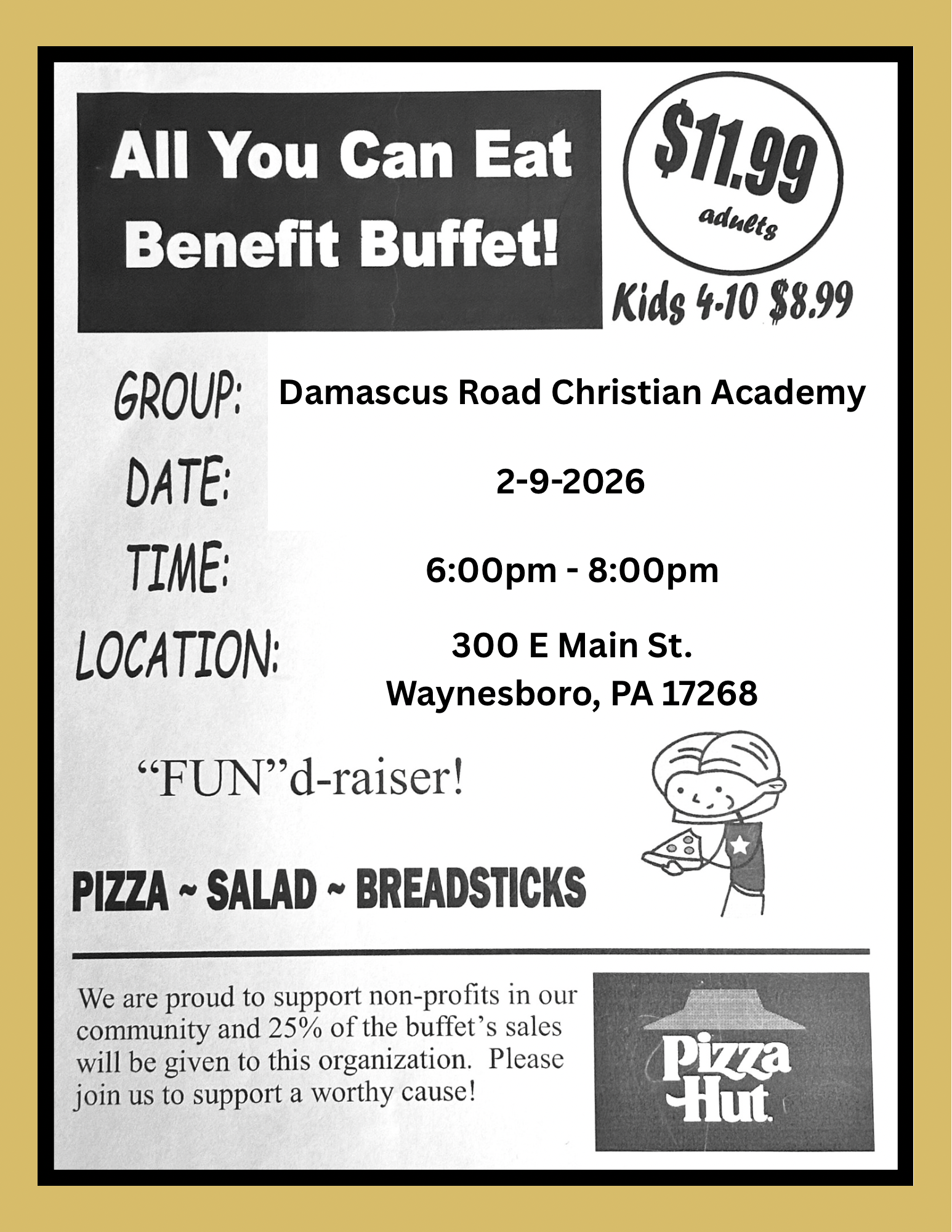 Pizza Hut Fundraiser