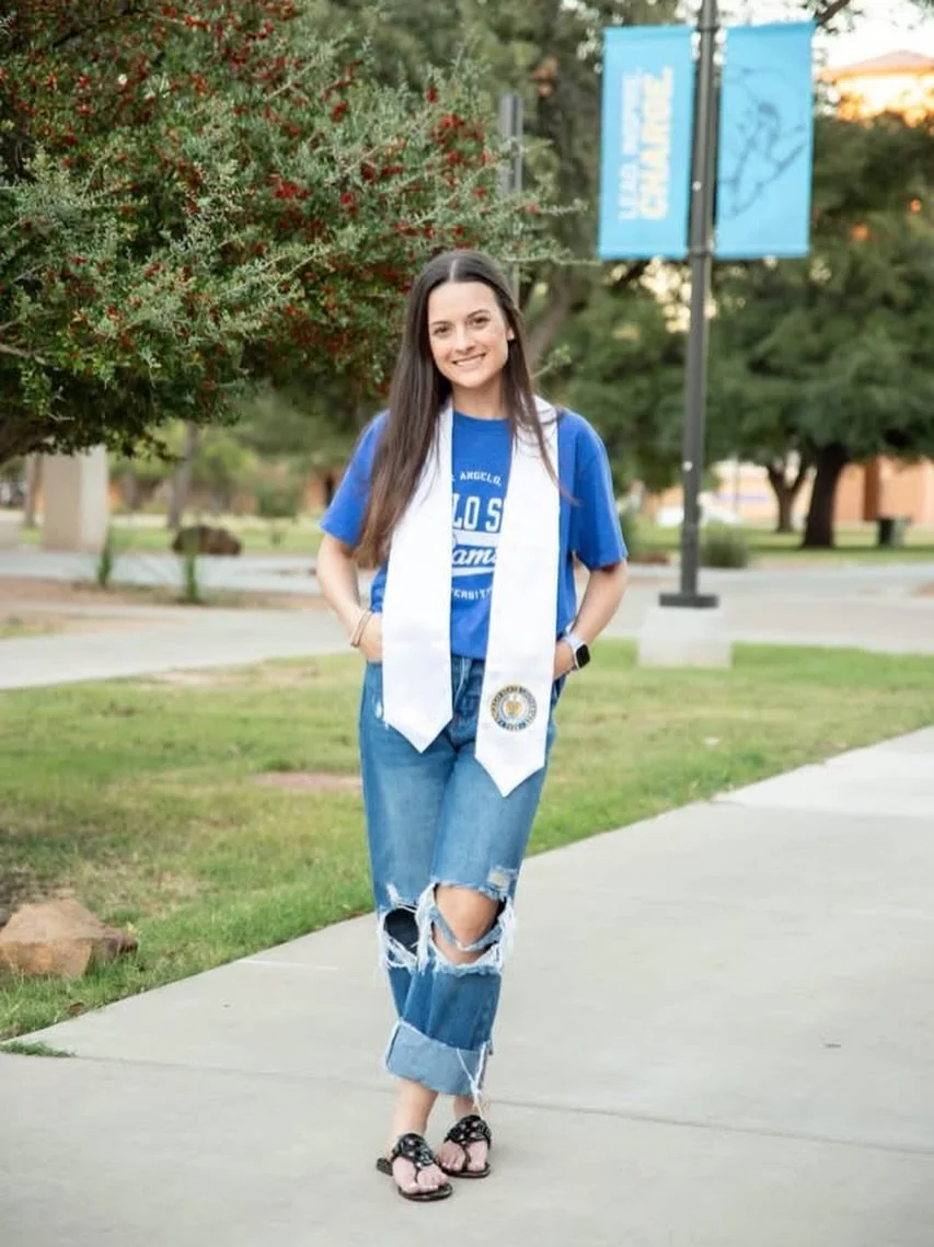 Help us celebrate one of very own who graduated today from @angelostate! We are so proud of @kinzileon and all of her accomplishments! She will be leaving our team to the big city but don&rsquo;t worry I&rsquo;m sure she&rsquo;ll be back to visit!