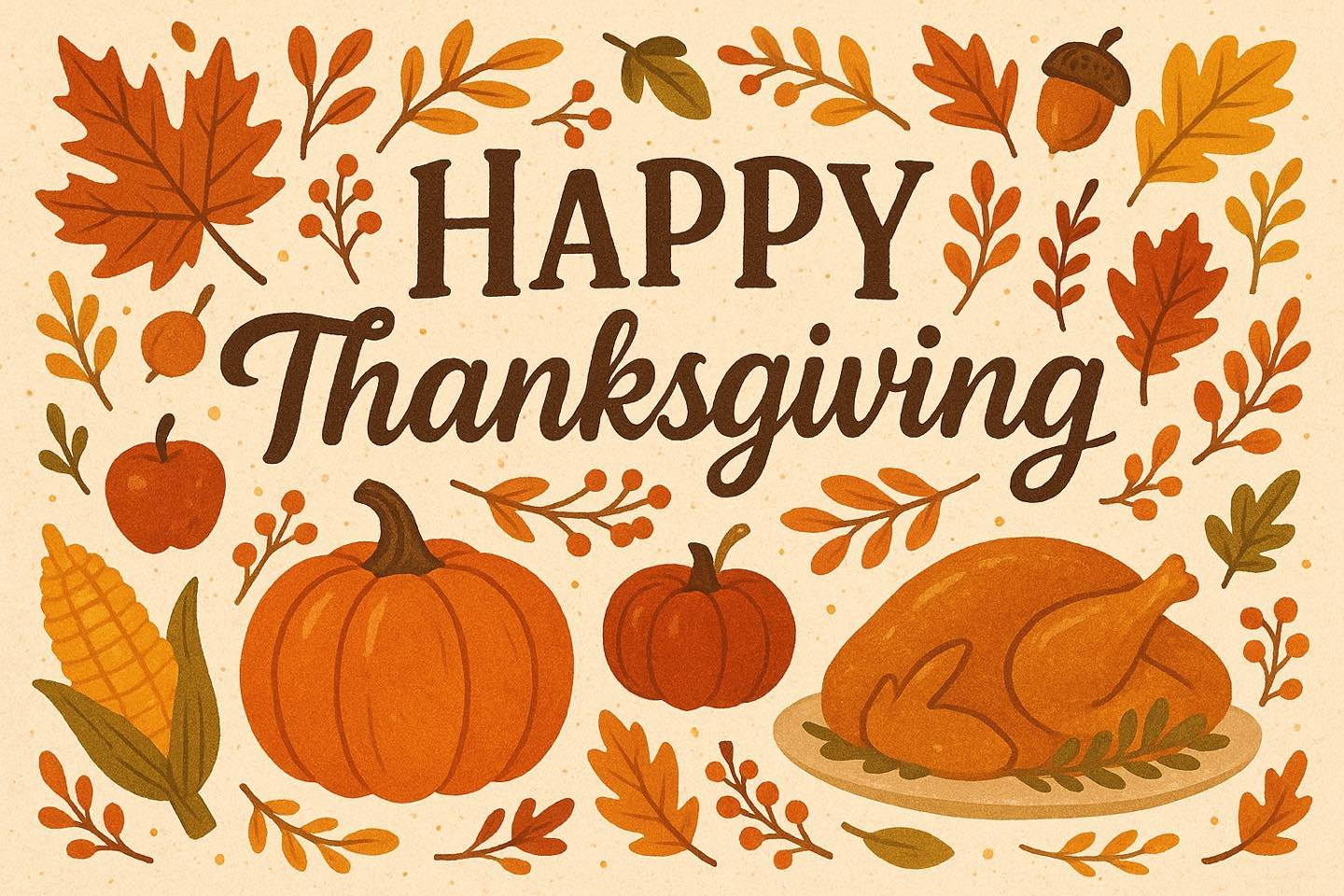 Today and everyday, we are so thankful for our customers and the support from our community! May you enjoy your family time and your many blessings 🦃🍁🦃