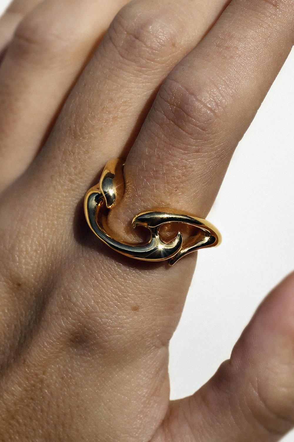 Gold ring Oléandre - 24 Carat Gold Plated Brass (3microns) - Mirror polished - Weight : 5 to 11 grams (depends of the size) - Designed & made in France
