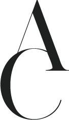 A black and gray logo with a stylized letter 'A' and a partially visible letter 'C'.