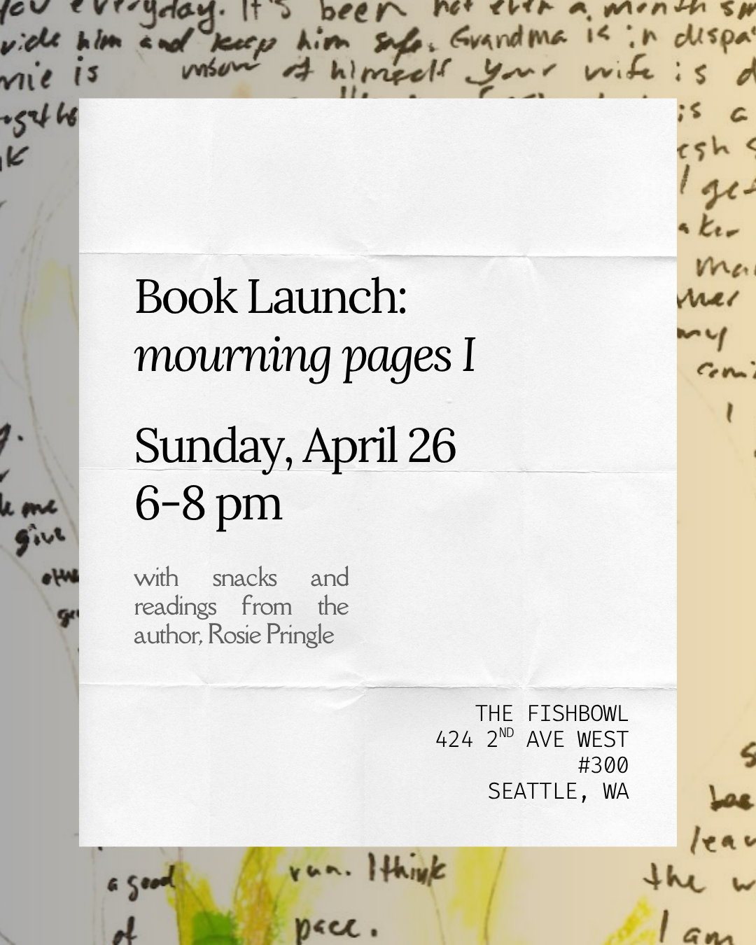Book Launch: mourning pages I