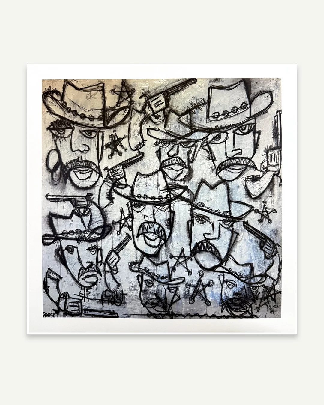 Cowboy Guns & Badges Print