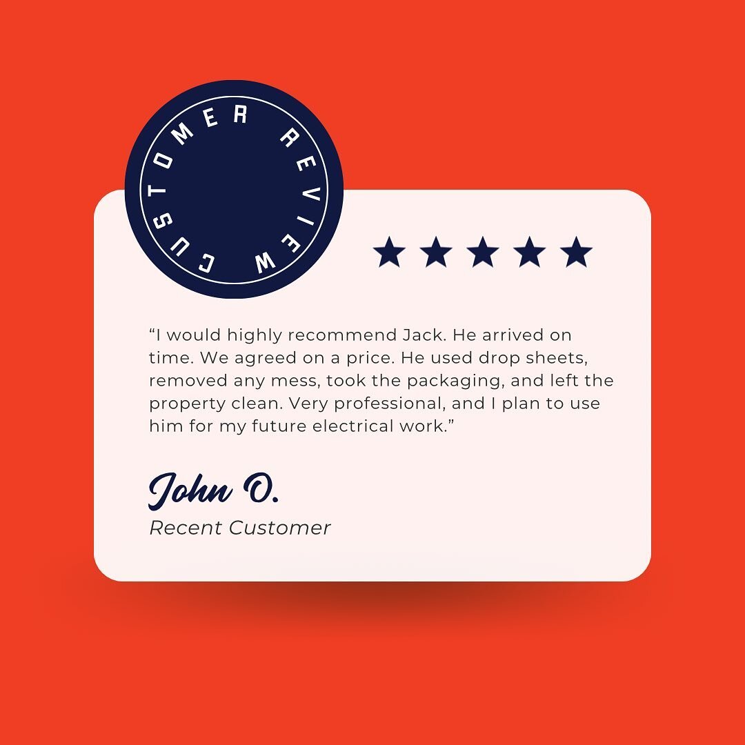 Looking forward to working with you in the future John! Thanks for the review.

#review #customerfeedback #positivereview #electrician #sydneyelectrician #sydneysparky #sparky