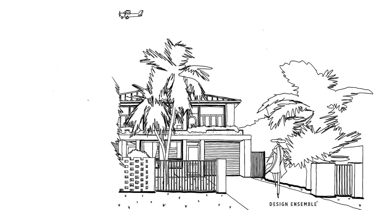 Hand Sketch &ldquo;Greenway&rdquo; Duplex Concept