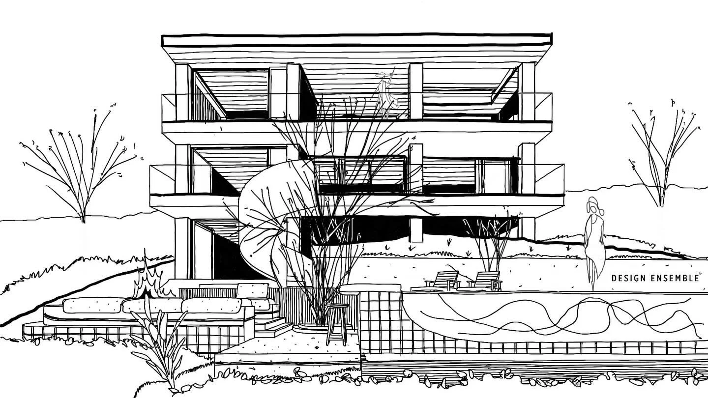 &ldquo;Pyne Bay&rdquo; Concept - Hand Sketch drawing
