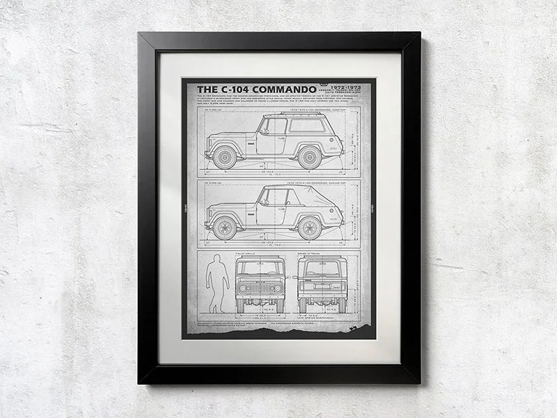 C-104 Commando Blueprint - Unframed Poster Print