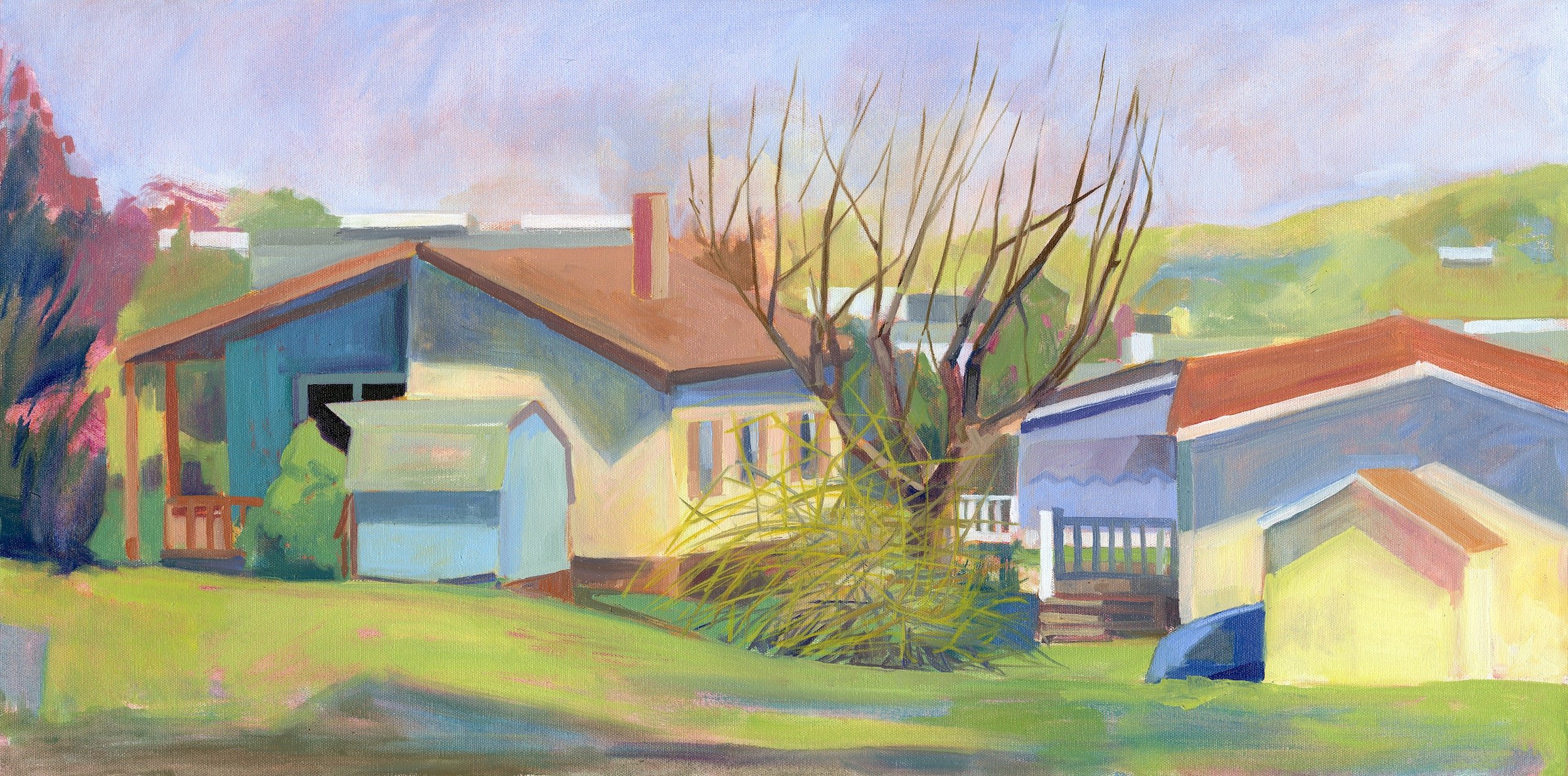 "Behind the Highway", 18 x 36 inches
oil on canvas 2023. SAM
