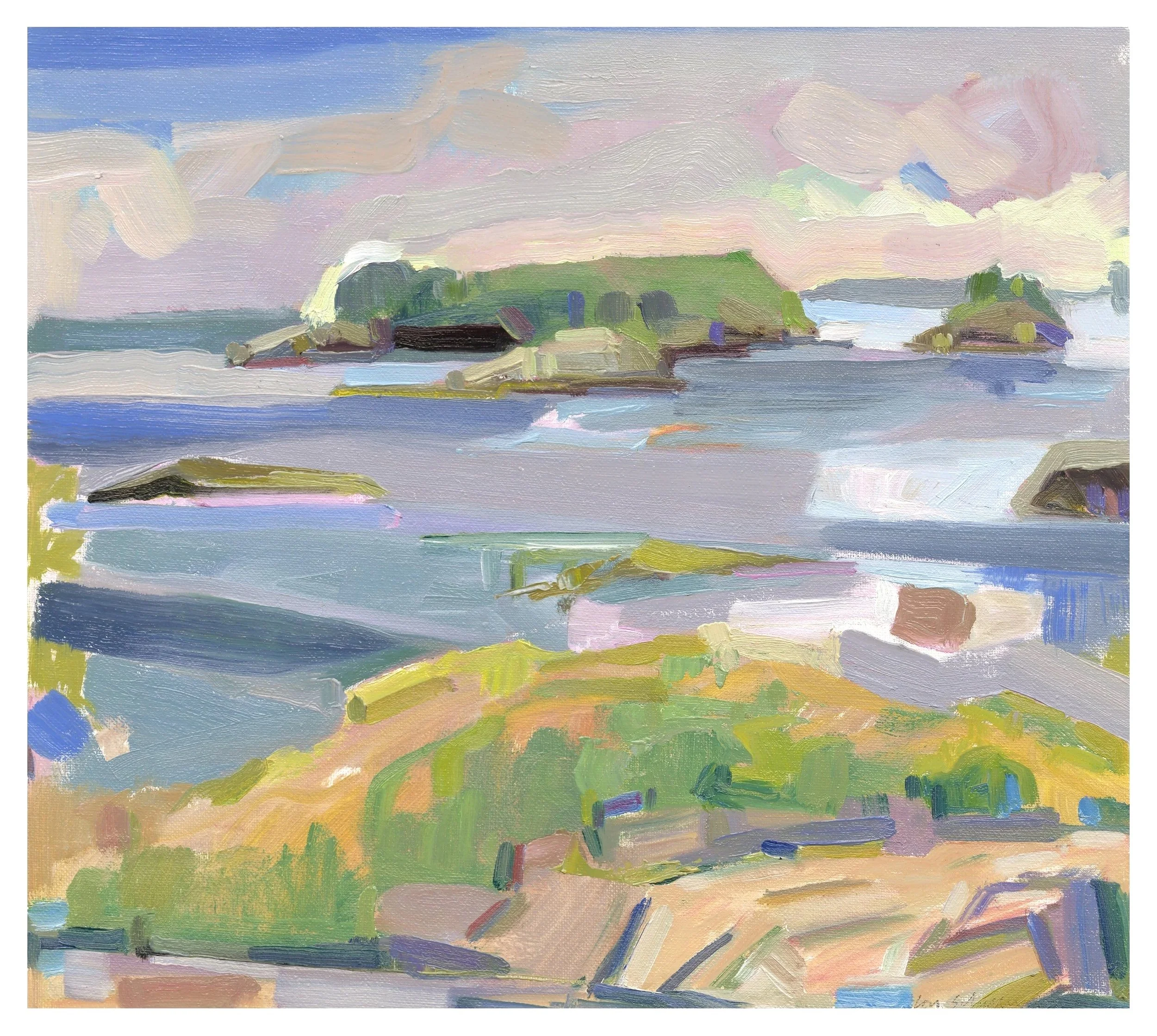 Manic Day 16 x16 inches oil on panel 
private collection