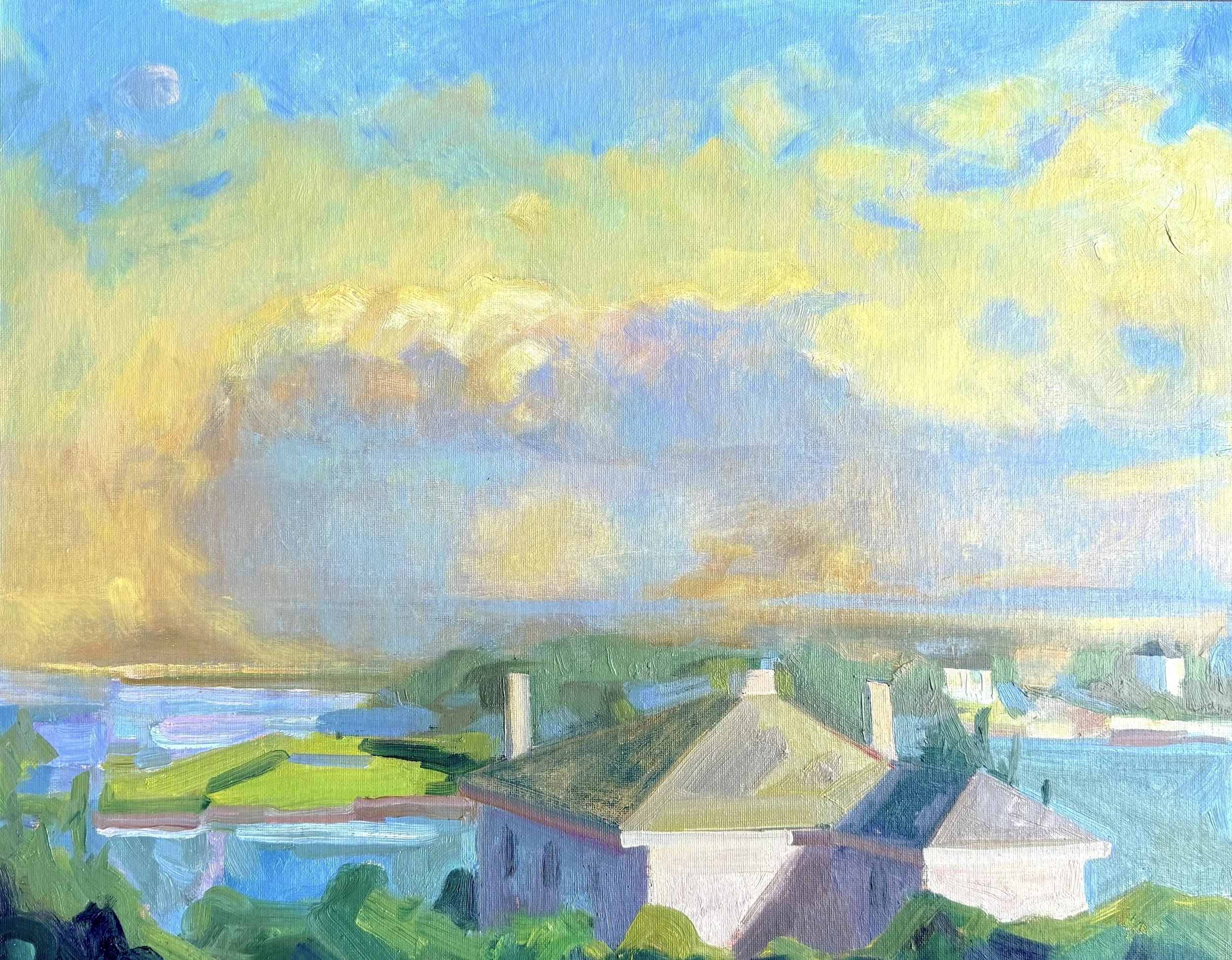 The Old and New, oil on linen board, 16 x 20 inches