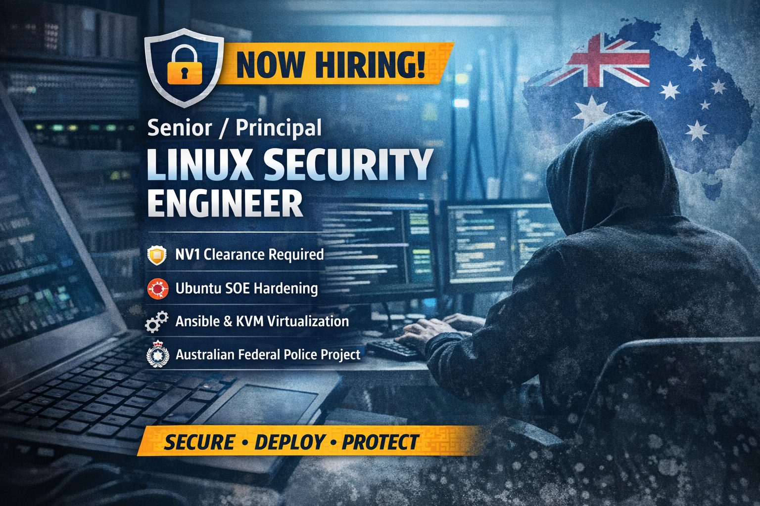 🛡️ Senior / Principal Engineer – Secure Linux SOE (NV1 / AFP) 🇦🇺