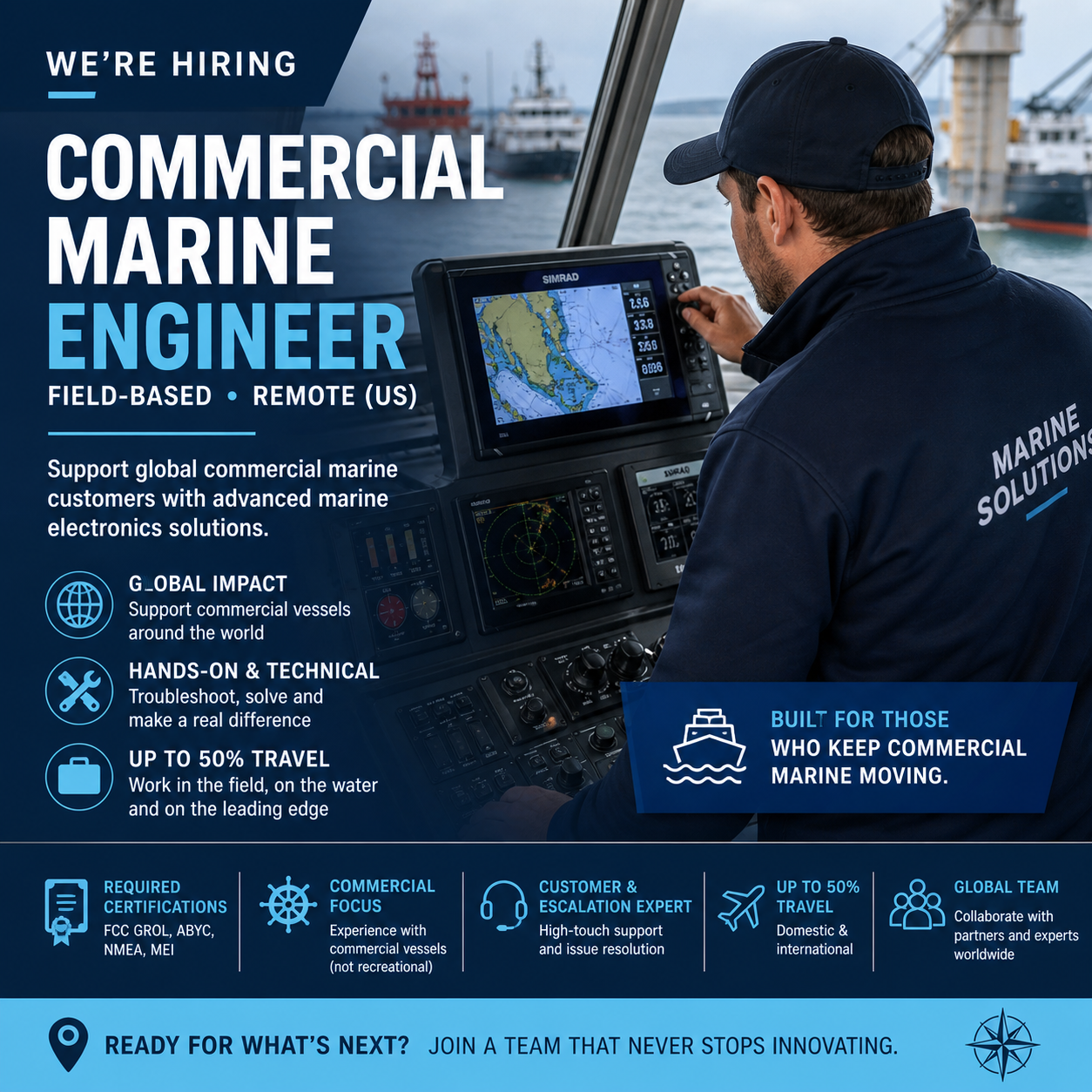 Commercial Marine Engineer (Field-Based / Remote – US) 