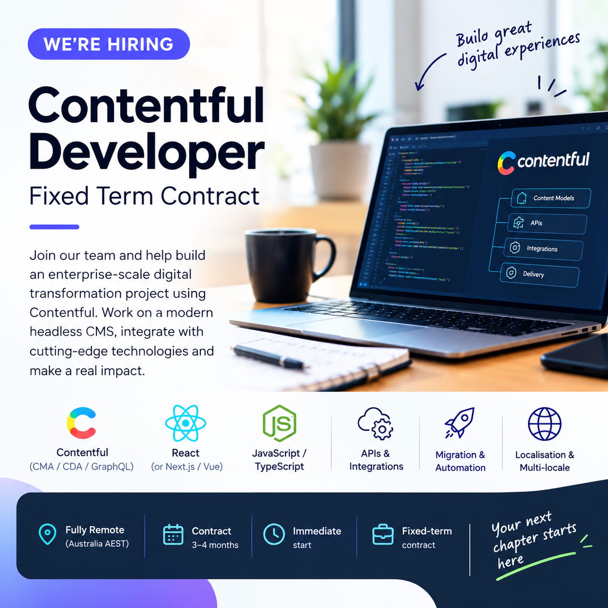 Contentful Developer – Fixed-Term Contract