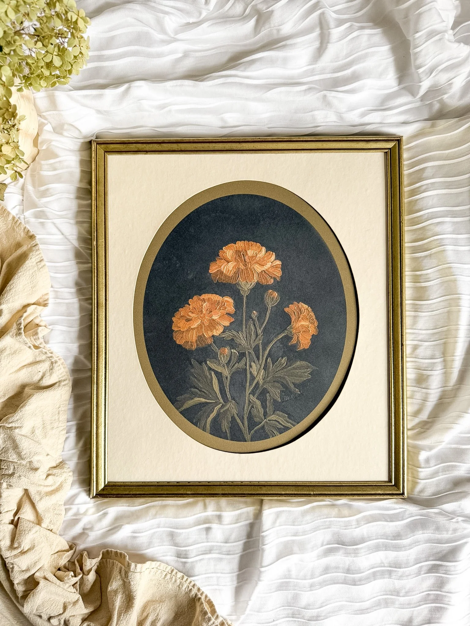 "Marigold Meadow" Framed Art Print