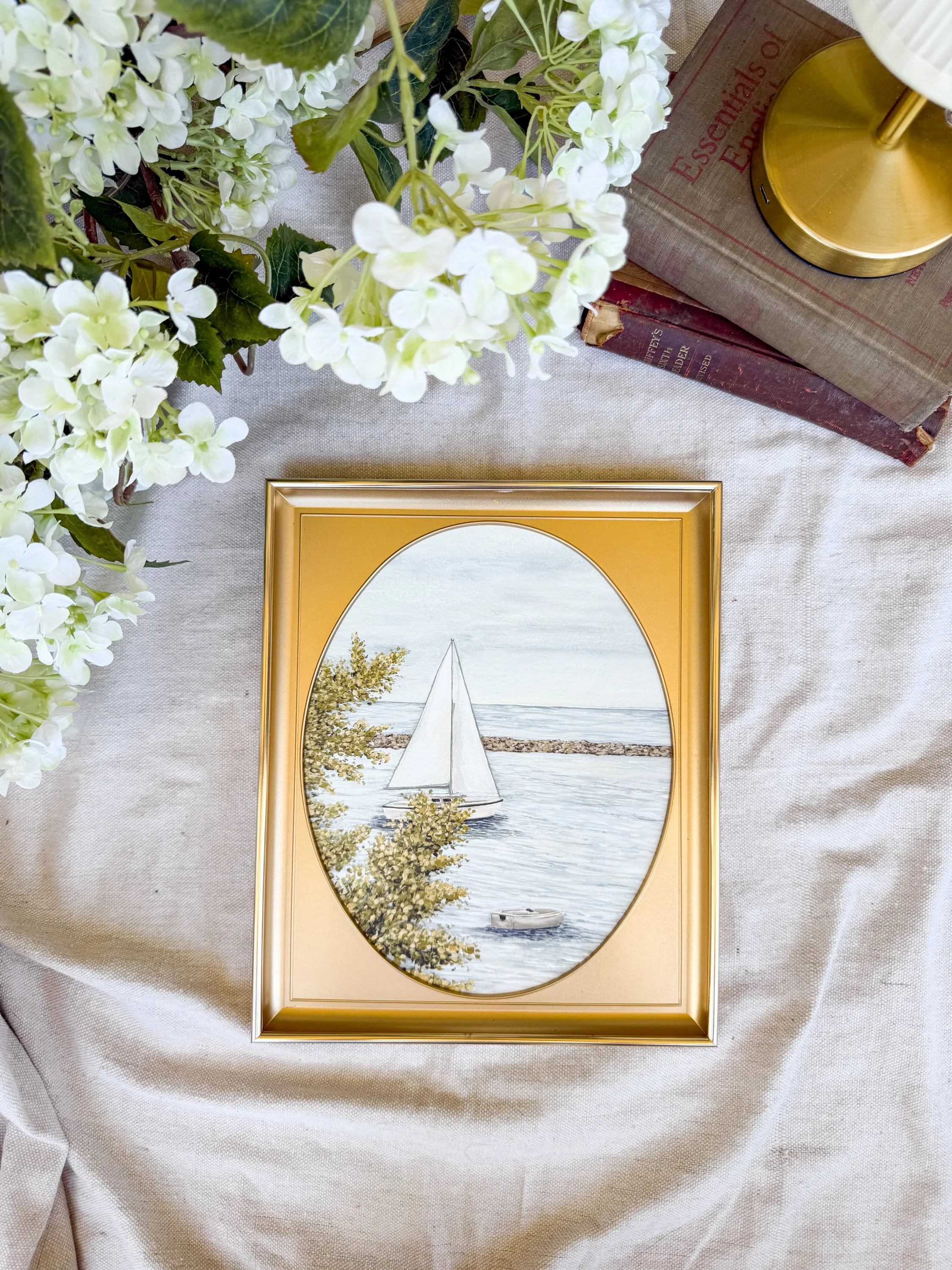 "Harbor Haze" Framed Art Print