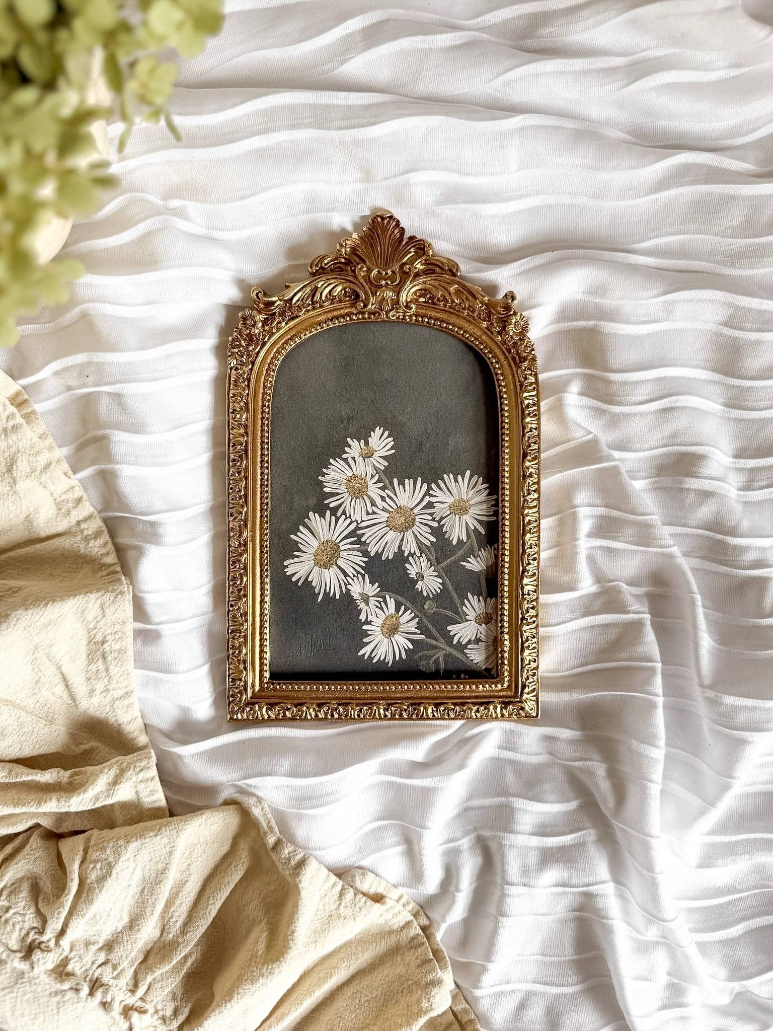 "White Asters" Framed Art Print