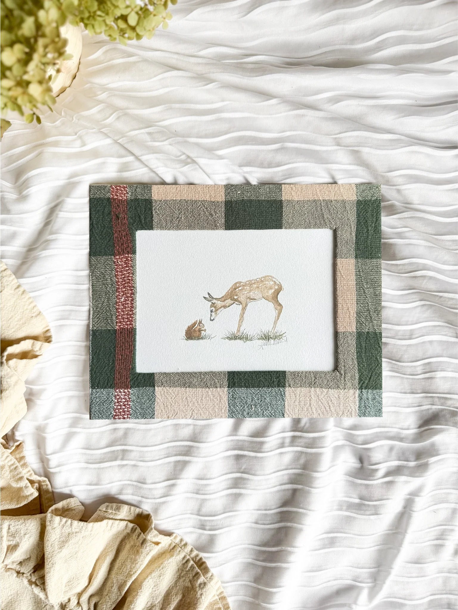 "Woodland Friends" Matted Print