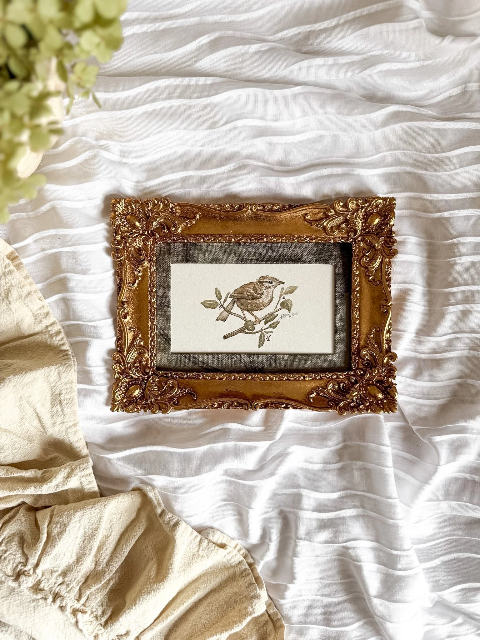 "Wren in Autumn" Framed Art Print
