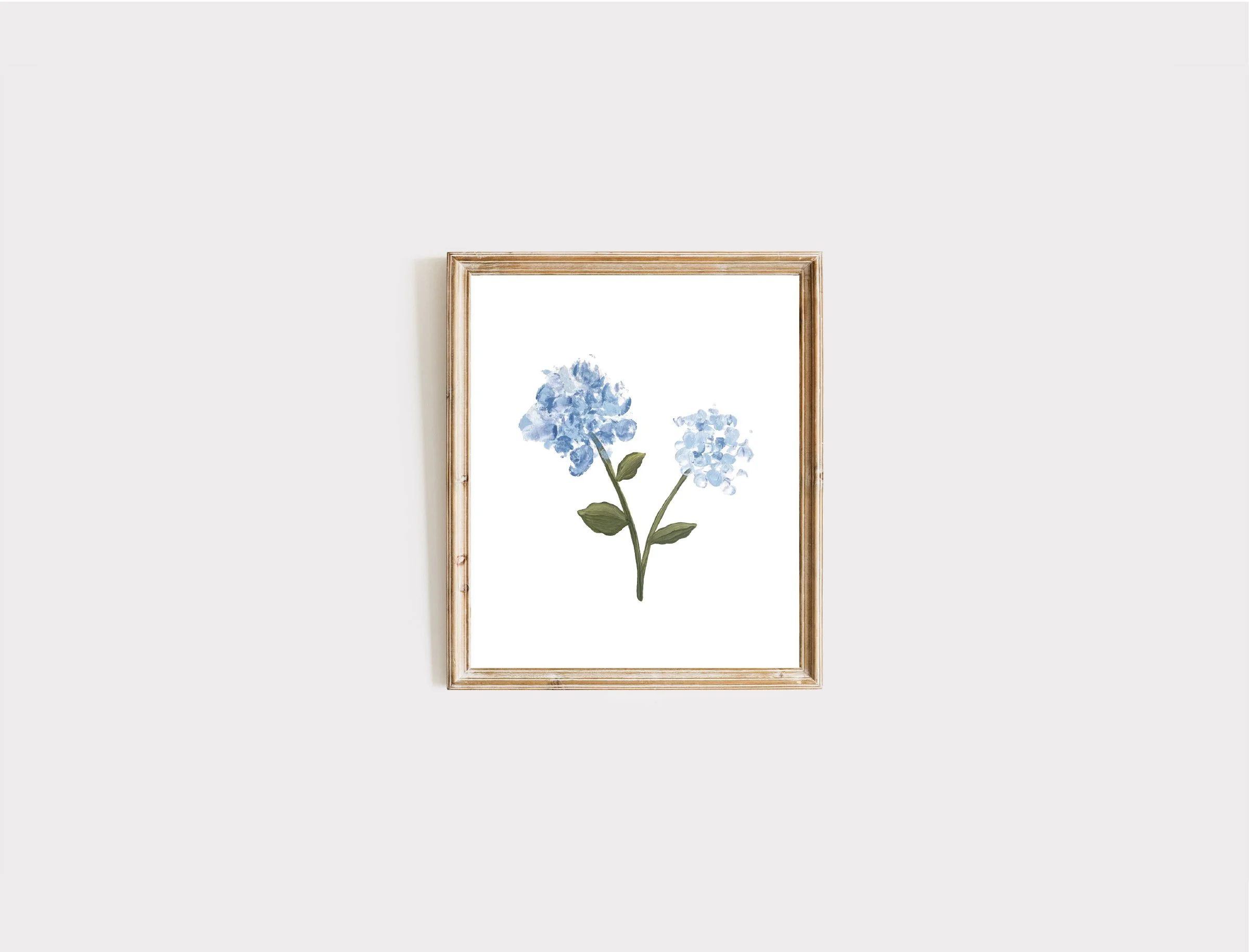 "Blue Hydrangeas" Art Print