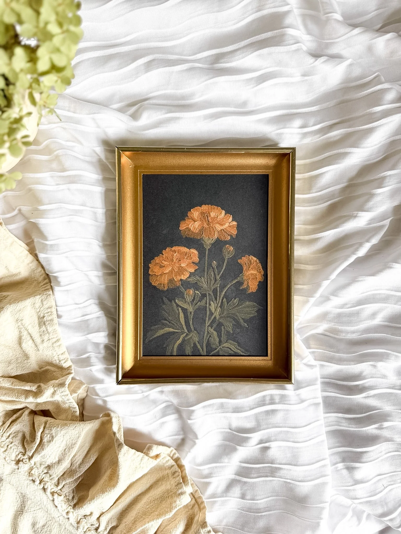"Marigold Meadow" Framed Art Print
