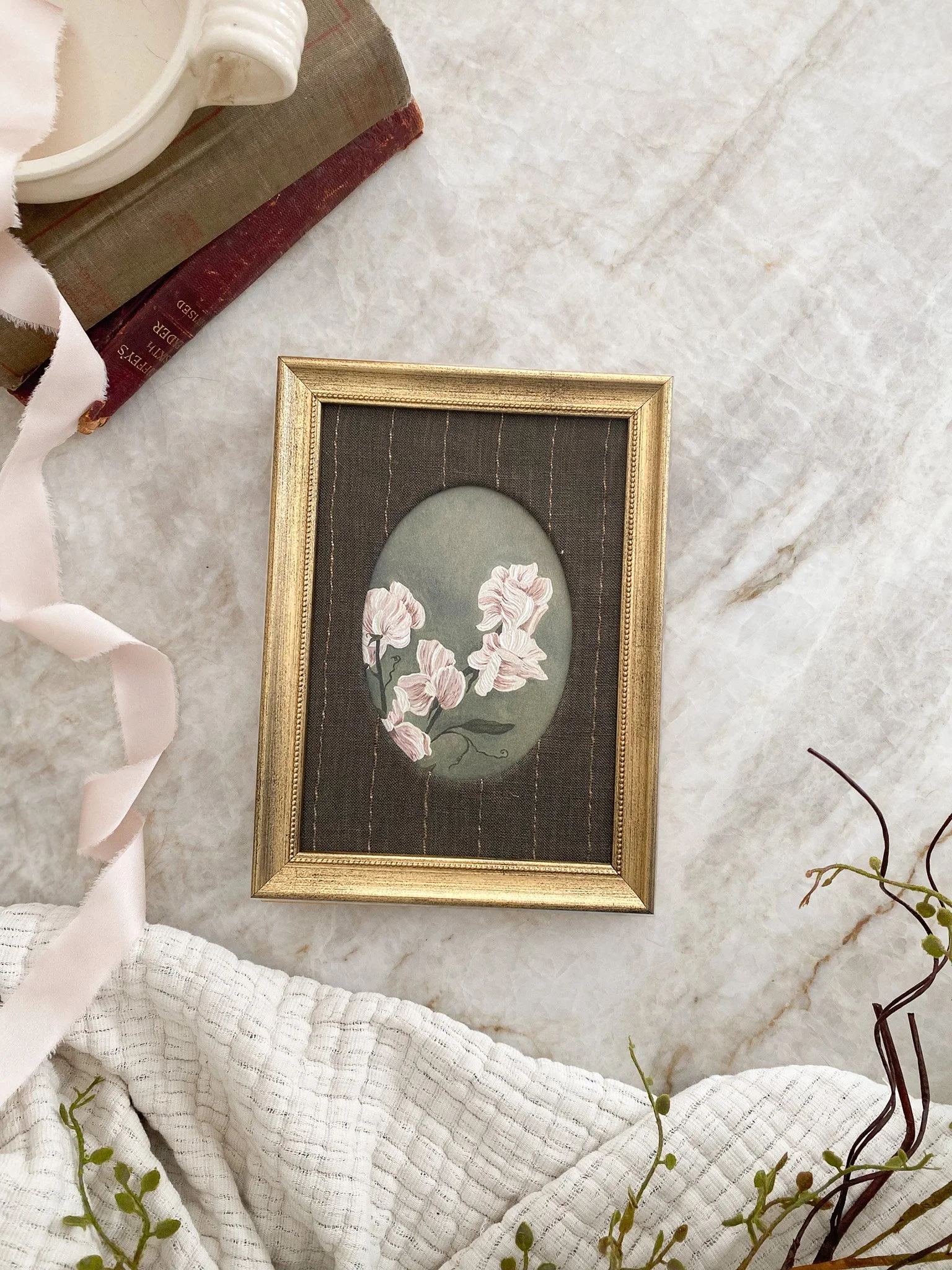 "Sweet Pea" Framed Art Print