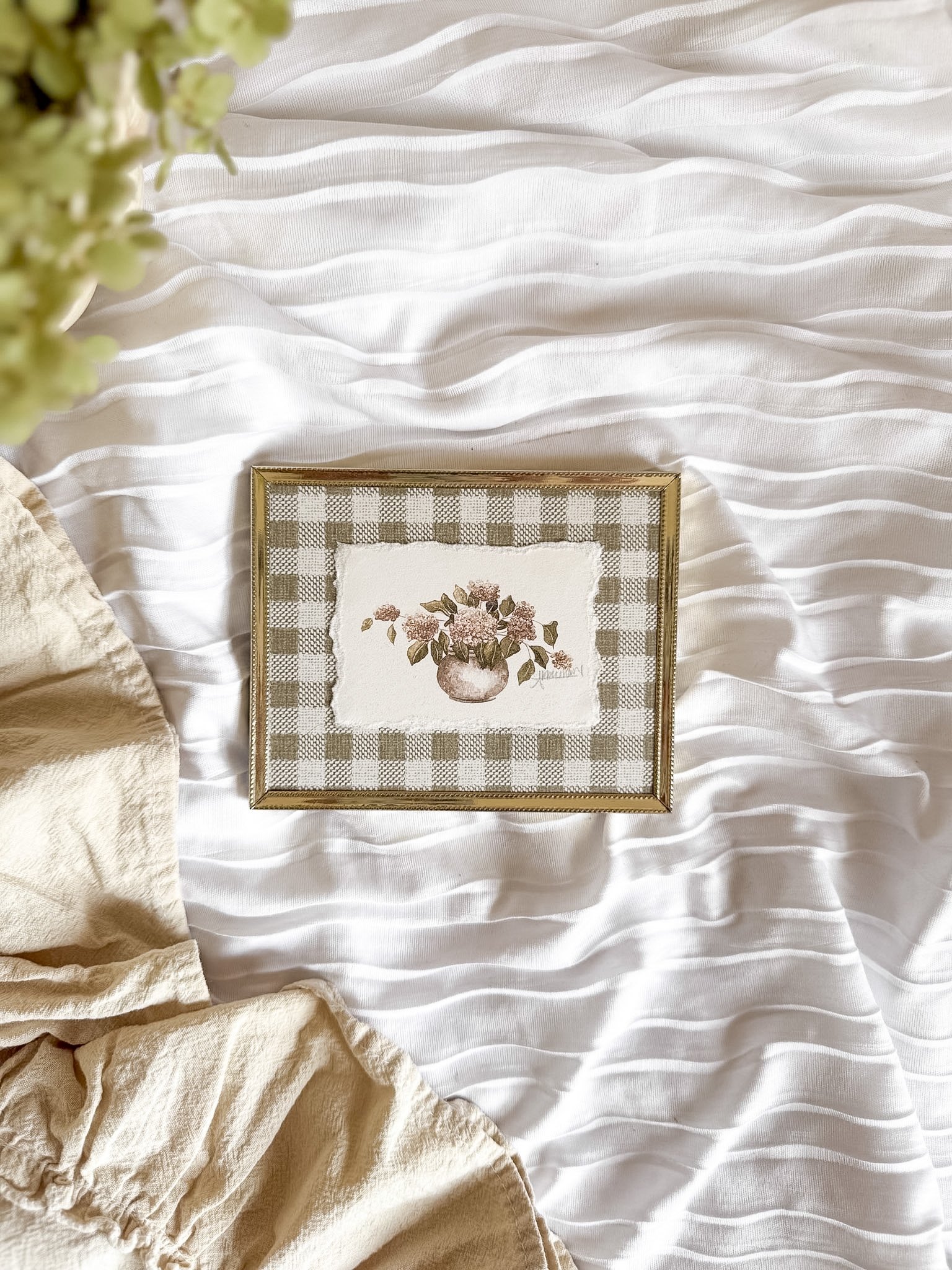 "Autumn's Hydrangeas" Framed Art Print