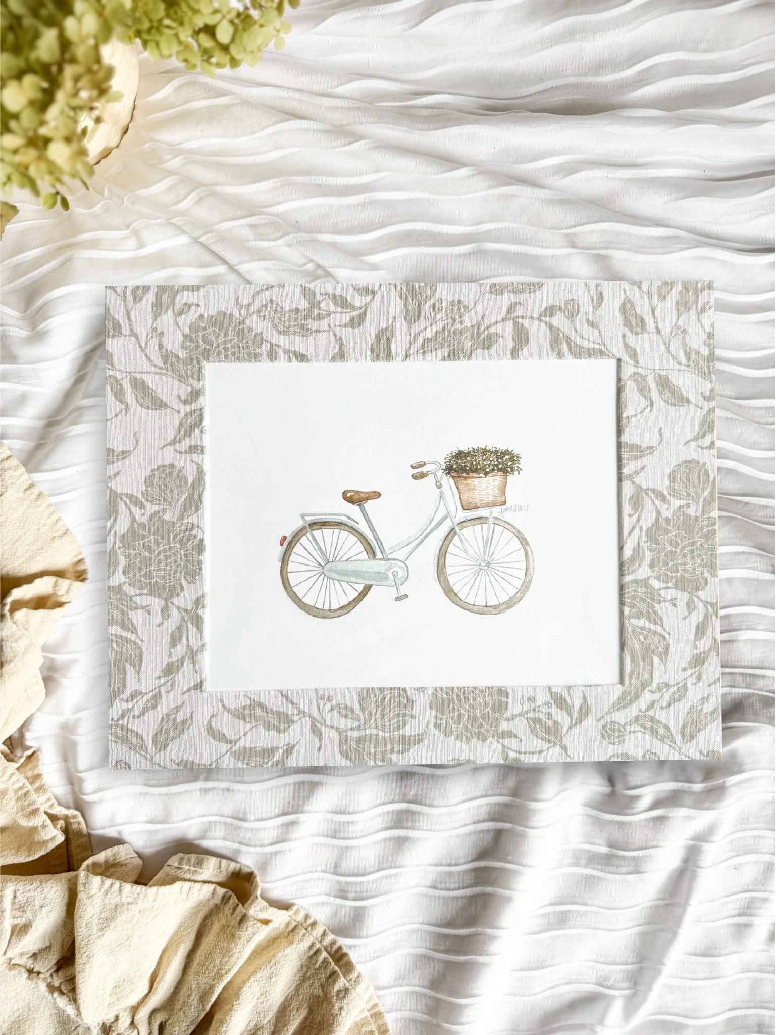 "A Gardener's Ride" Matted Print