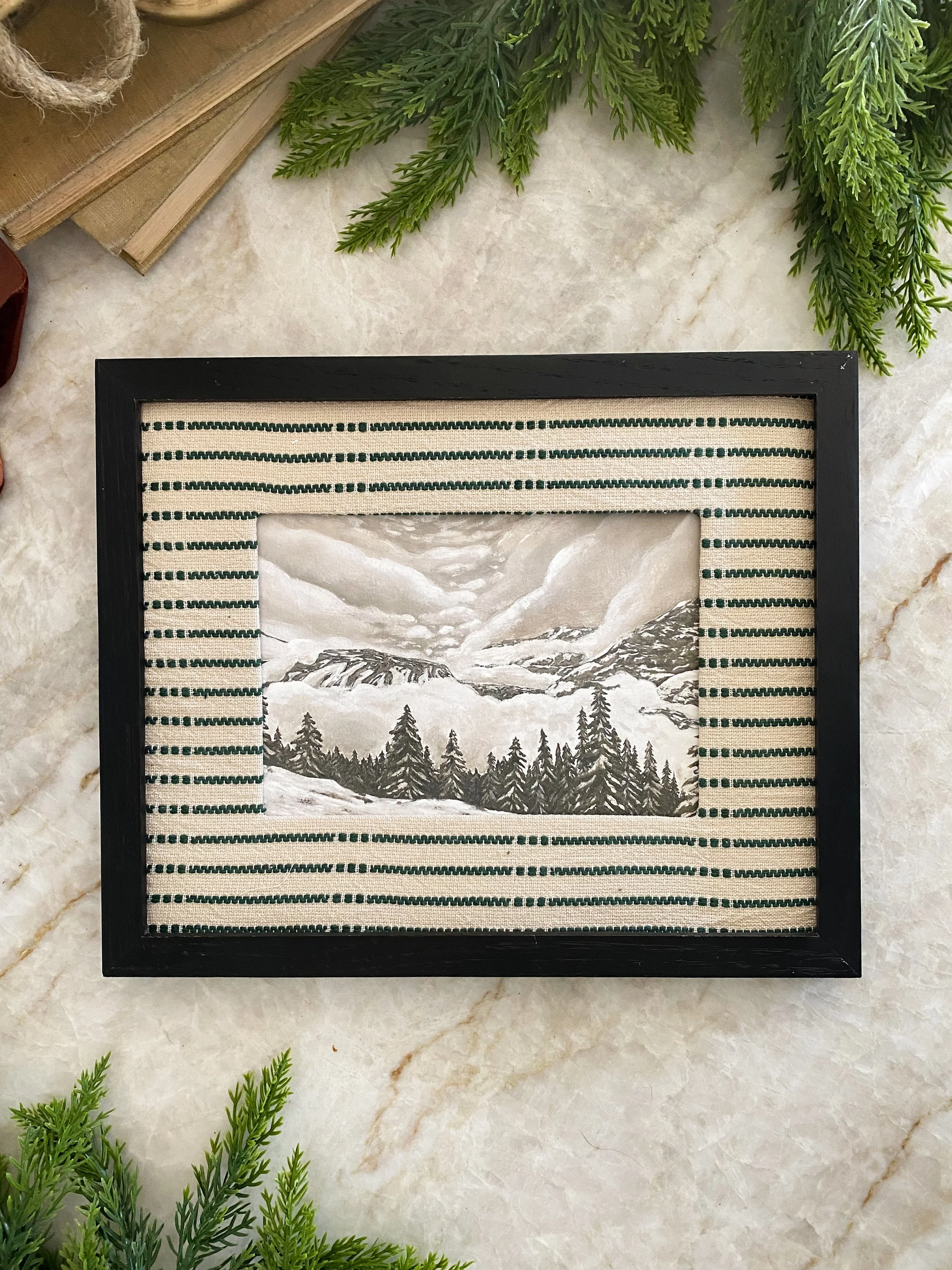 “Where the Snow Settles" Framed Art Print