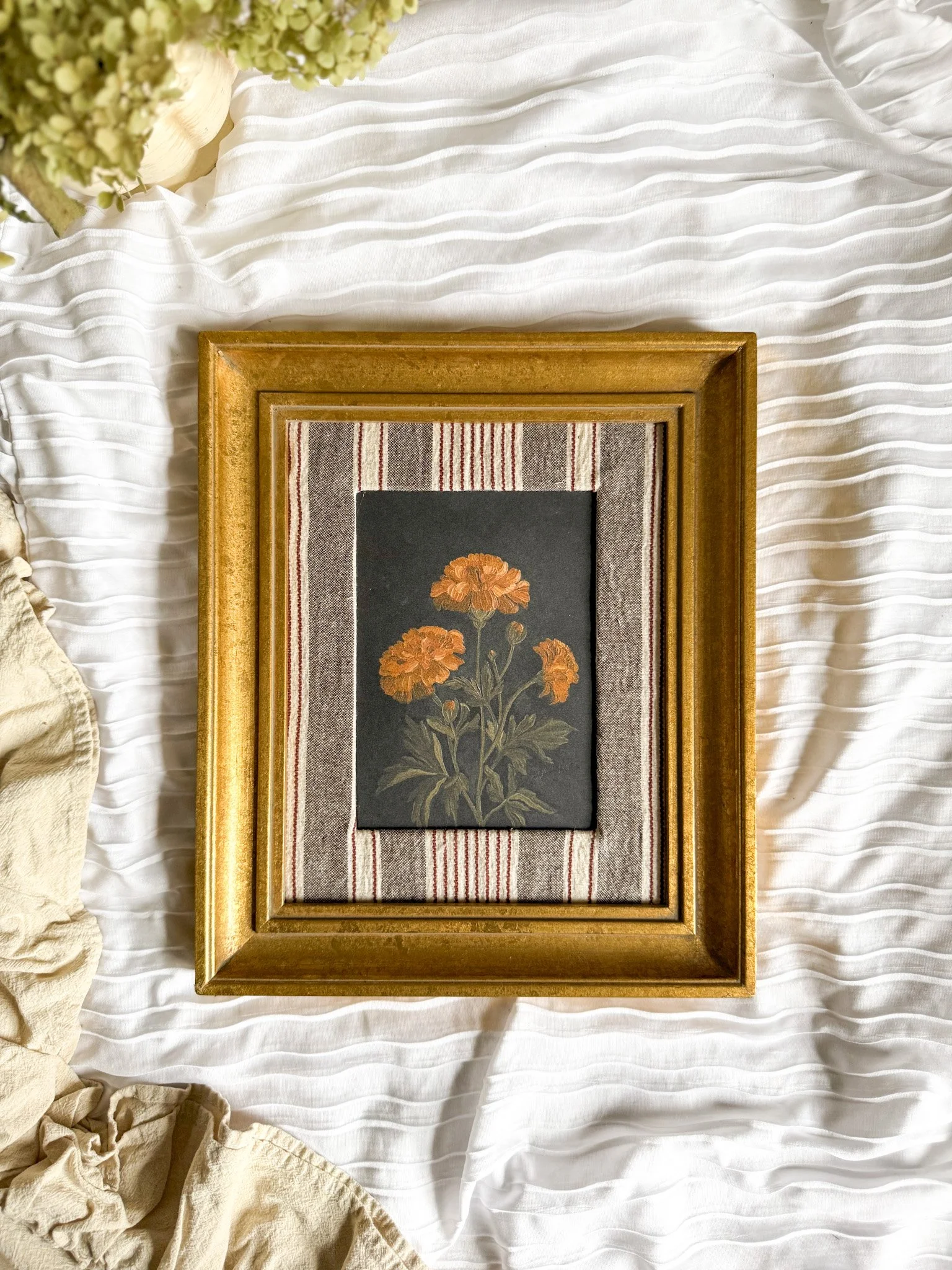 "Marigold Meadow" Framed Art Print