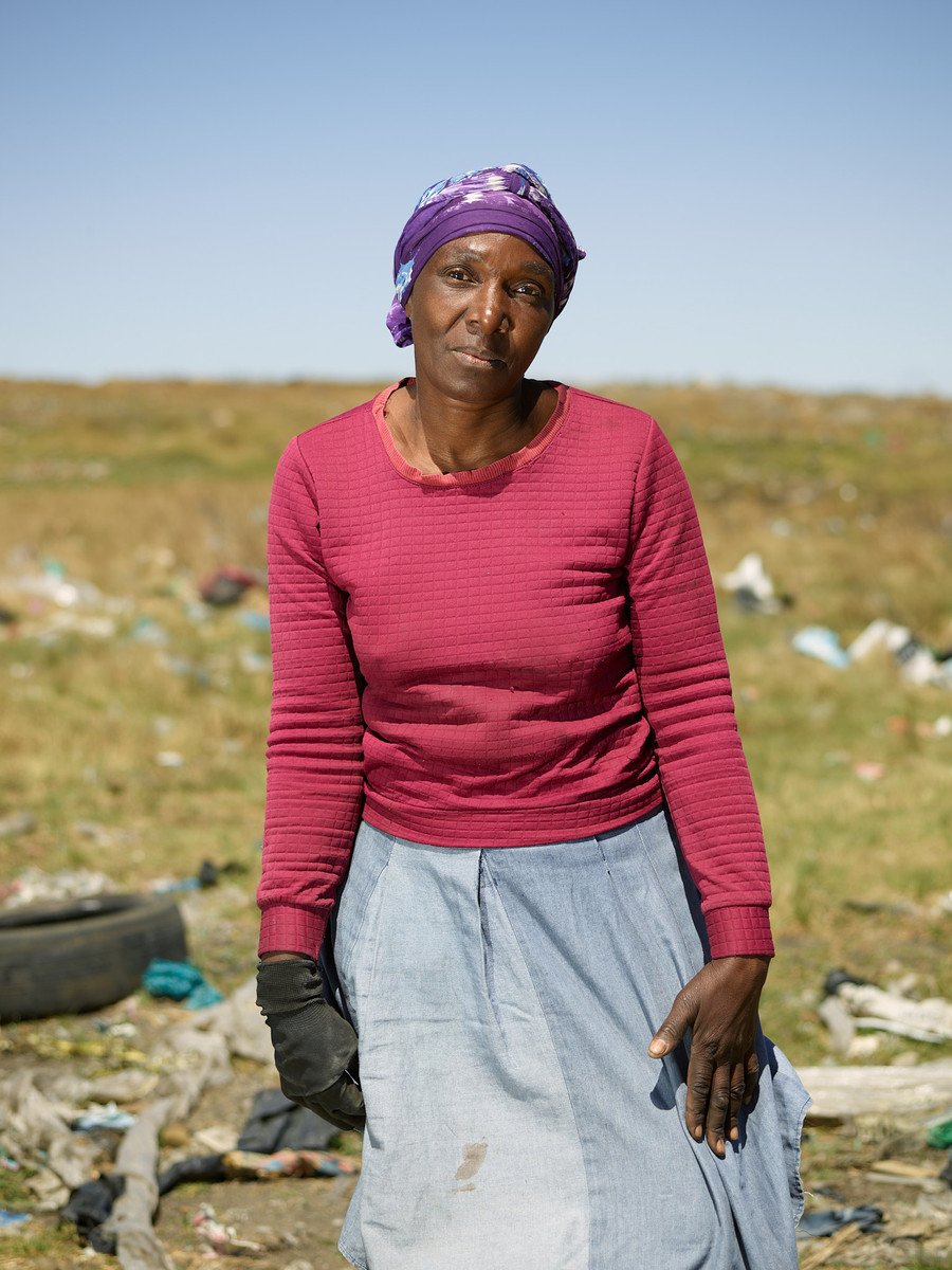 Nomsa picking recyclable goods at Embalenhle township, 2024_24 1.jpg