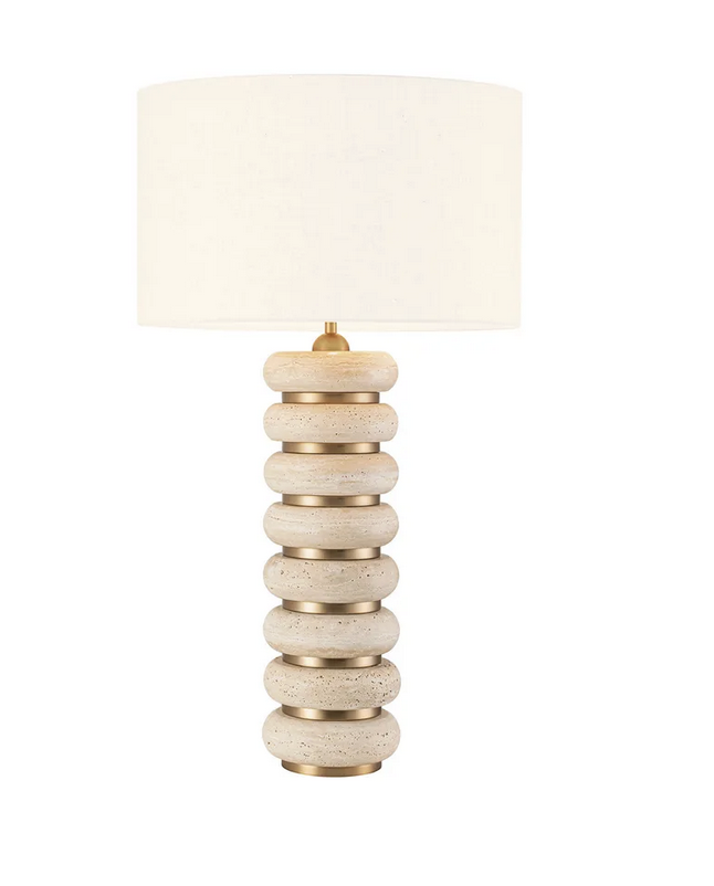 Juno Travertine Table Lamp