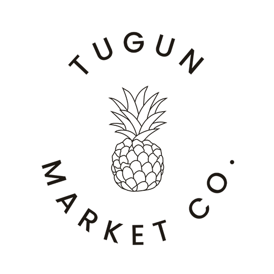Logo for TUGUN Market Co. featuring a pineapple in the center, with the words 'TUGUN MARKET CO.' arranged in a circular pattern around it.