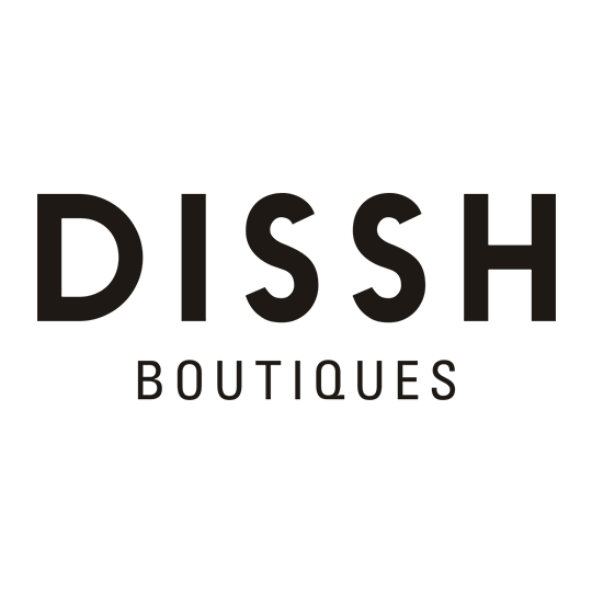 Logo of DISSH BOUTIQUES in black text on a white background.