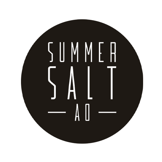 Black circular logo with text "SUMMER SALT CO" in the center.
