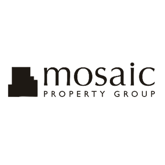 Logo of Mosaic Property Group featuring a stylized mosaic tile design.