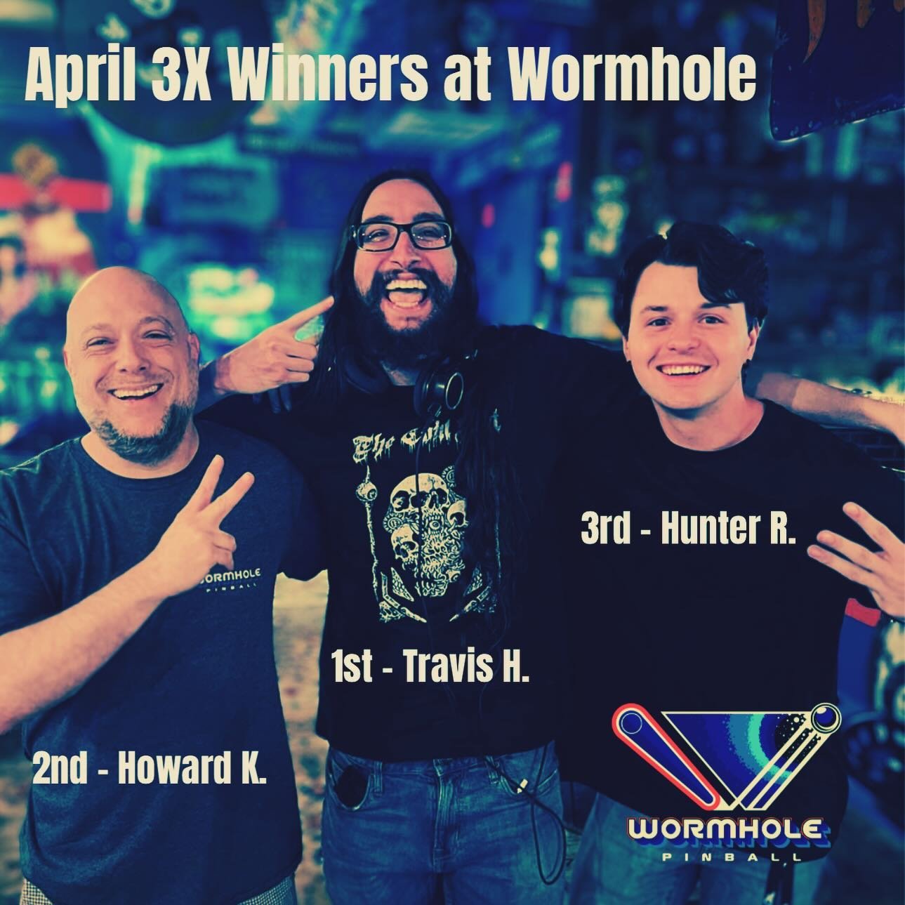 Monday brings $$$ at Wormhole for those big winners: Travis Hanna, Howard Kammerman, and Hunter Reed! @lordratington @slickhowie2