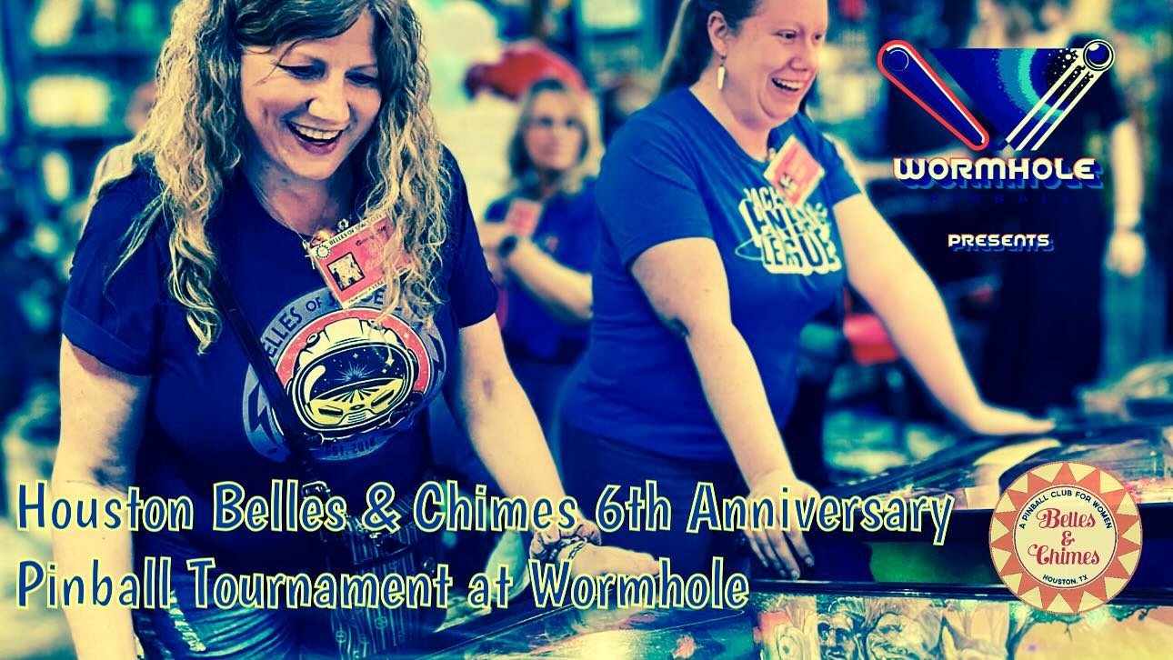 Happy Anniversary Houston Belles &amp; Chimes! 🎂 🥳 Check out the final round of their 6th anniversary tournament on our YouTube channel #pinball #tournament #bellesandchimes #bellesandchimeshouston #scpl #spacecitypinball #spacecitypinballleague @s