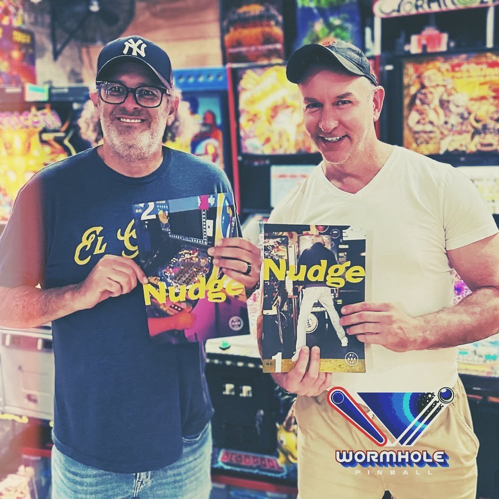 Had a great time visiting with Ian Jacoby of @nudgemagazine  last week.  Check out the back issues of Nudge and be on the look out for Nudge #4 soon!  #pinball #magazine #lifestyle