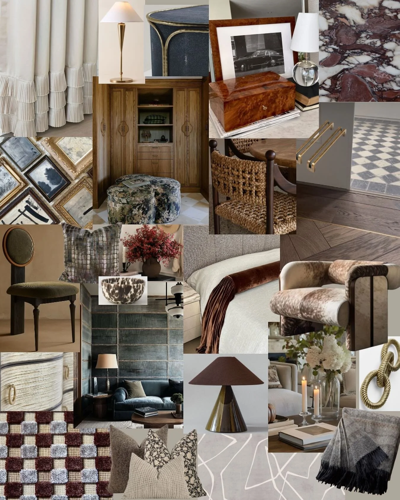 It&rsquo;s fall! Which calls for a mood board moment and there&rsquo;s nothing quiet about this one. It&rsquo;s layered, generous, high textured, and filled with all the ooey gooey goodness that makes autumn interiors irresistible. We wanted it to fe