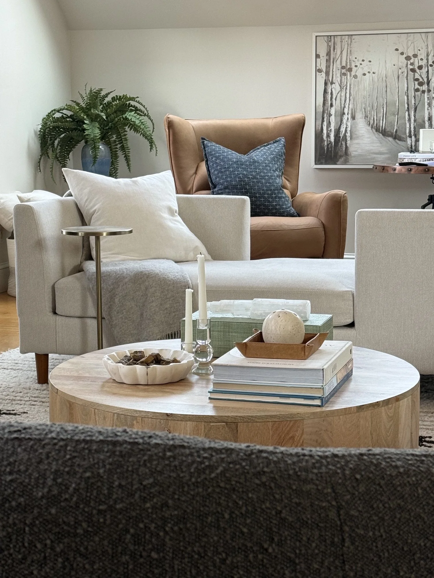 luxury chic coffee table styling in massachusetts home.jpeg