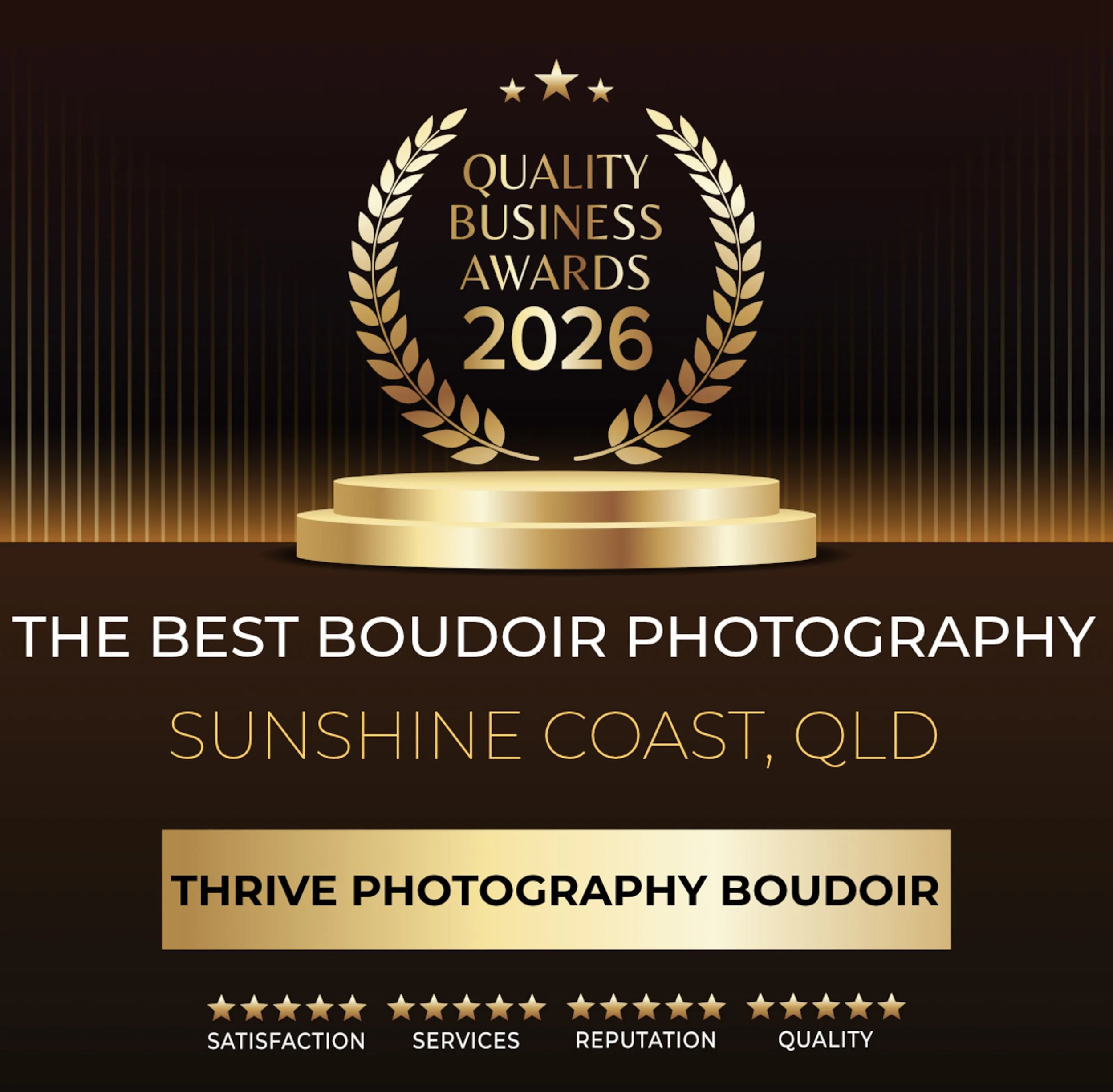 We're Proud to Be Named the 2026 Quality Business Awards' Best Boudoir Photographer