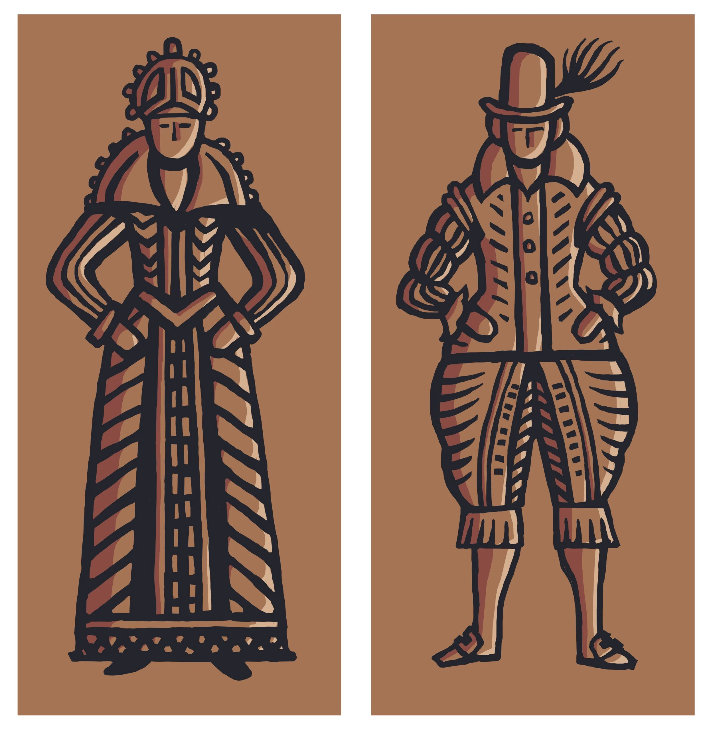 Gingerbread characters / Delapre Abbey